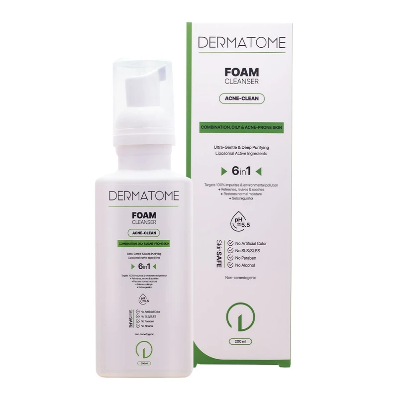فوم پاک کننده پوست چرب درماتوم 200 میلی لیتری