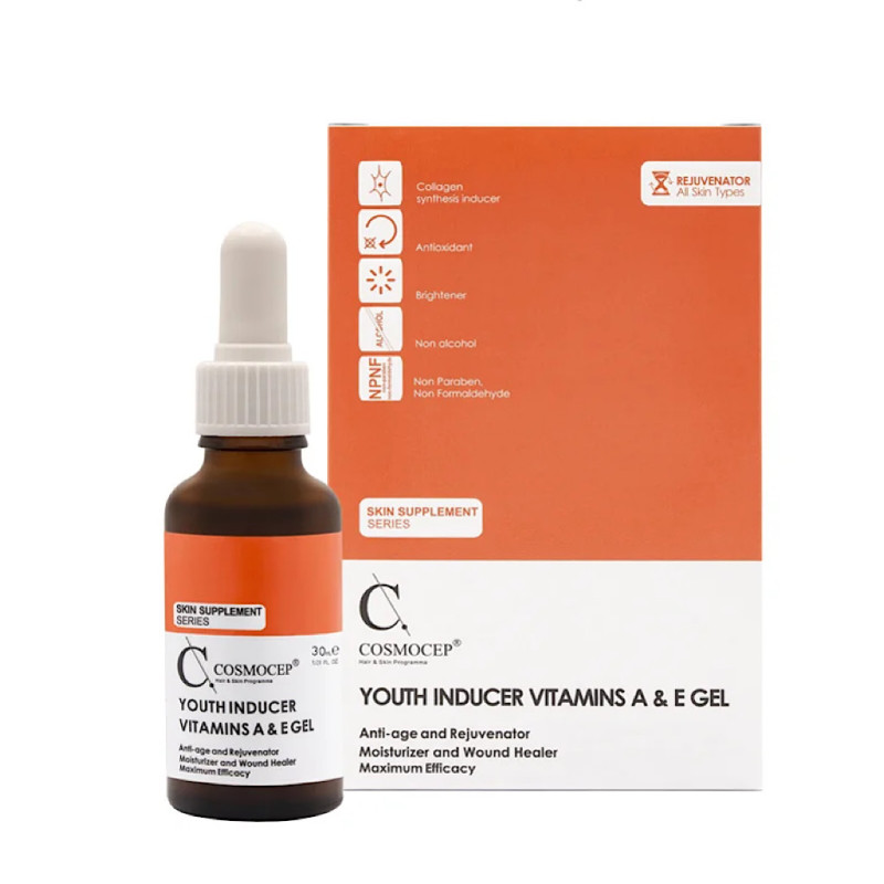 ژل جوان کننده پوست حاوی ویتامین A و E کازموسپ 30 میلی لیتری