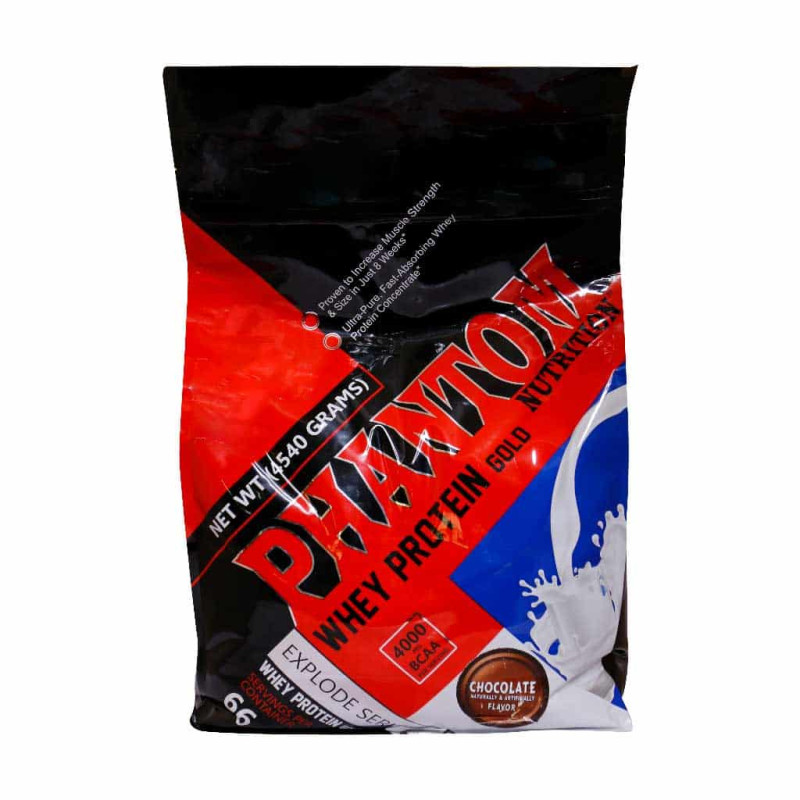 پودر پروتئین وی گلد شکلاتی فانتوم نوتریشن 4540 گرمی