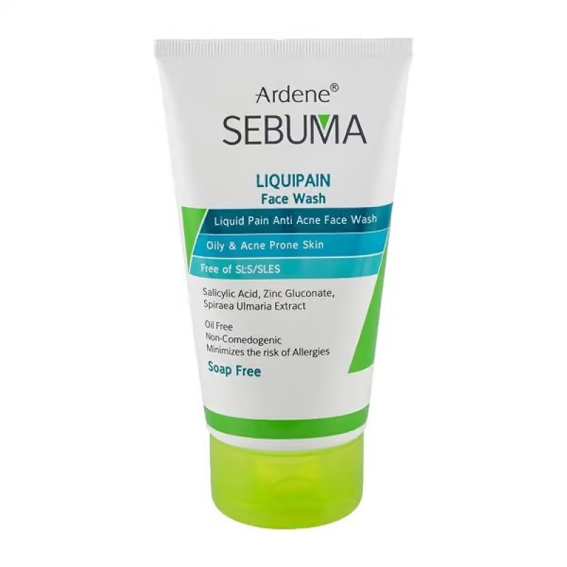 ژل شستشو صورت پوست چرب و آکنه دار مدل Liquipain سبوما آردن ۱۵۰ میلی لیتری