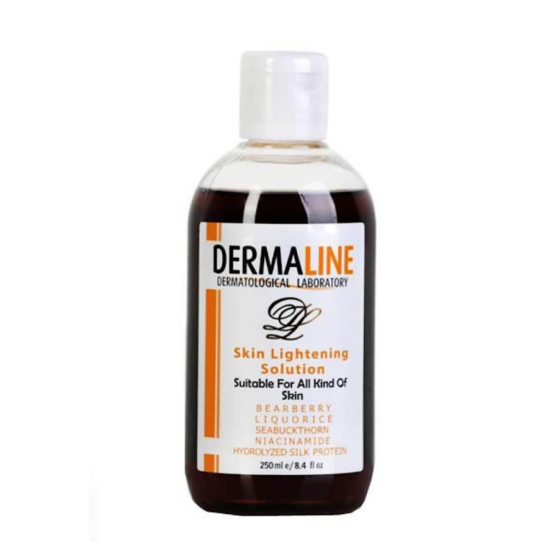 محلول پاک کننده و روشن کننده پوست درمالاین ۲۵۰ میلی لیتری