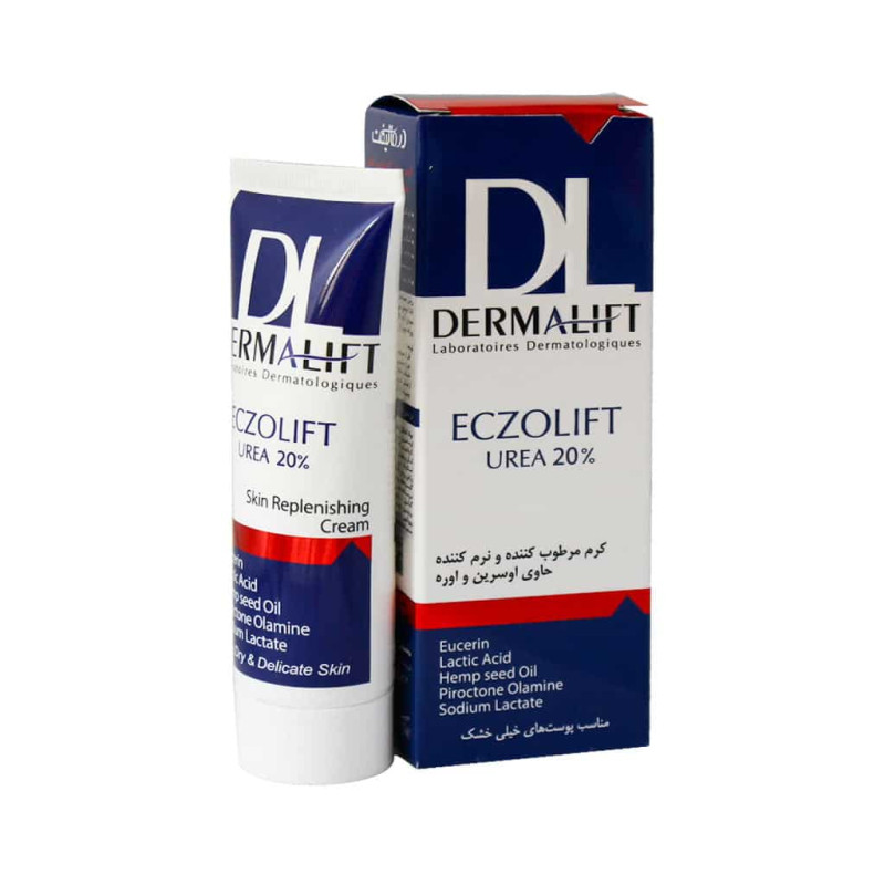 کرم مرطوب کننده پوست خشک 20 درصد اوره مدل Eczolift درمالیفت 75 میلی لیتری