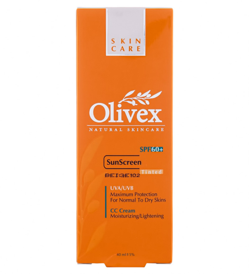 سی سی کرم ضد آفتاب بی رنگ پوست خشک SPF60 الیوکس 40 میلی لیتری