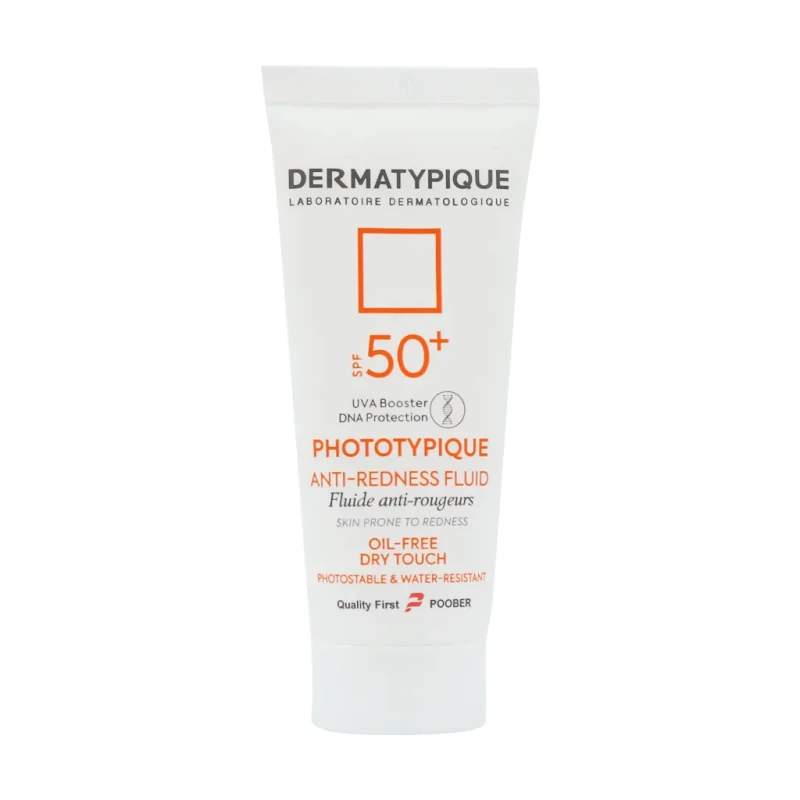 کرم ضد آفتاب بی‌ رنگ پوست قرمز و حساس SPF50 درماتیپیک 40 میلی لیتری
