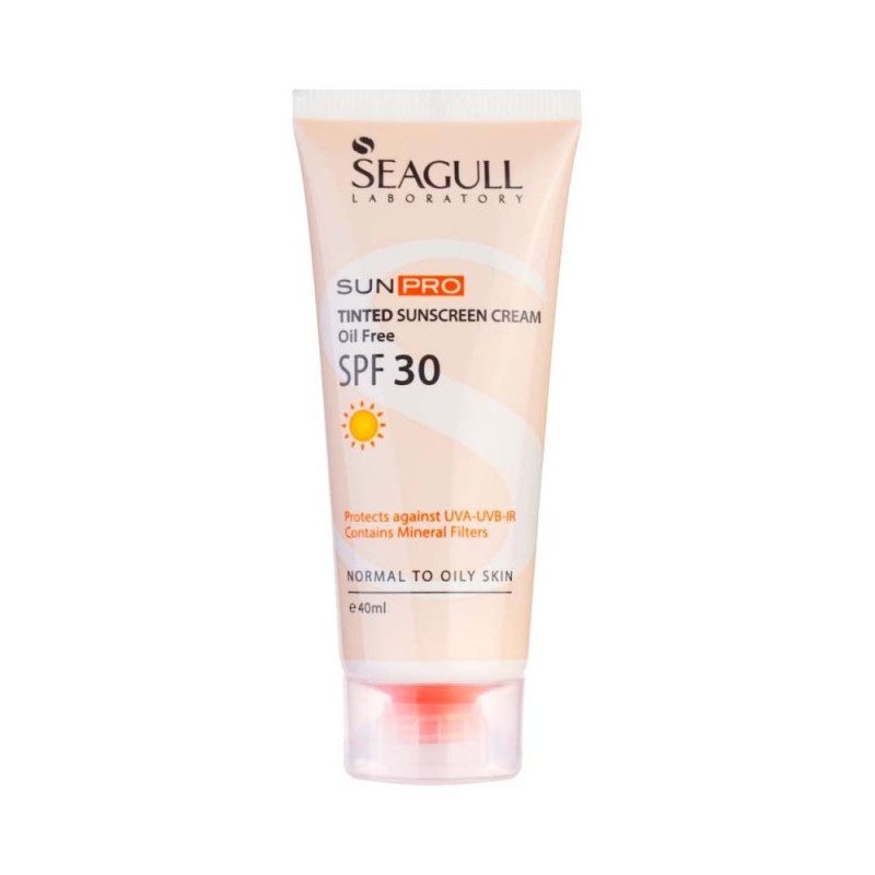 کرم ضد آفتاب رنگی پوست چرب فاقد چربی SPF30 سی گل 40 میلی لیتری