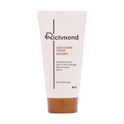 کرم ضد آفتاب بی رنگ SPF50 ریچموند 40 میلی لیتری