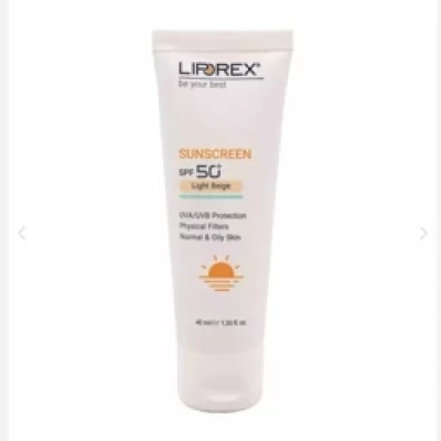 کرم ضد آفتاب بژ روشن پوست چرب SPF50 لیپورکس 40 میلی لیتری