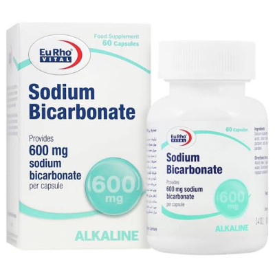 کپسول سدیم بی کربنات 600 میلی‌گرم یوروویتالی 60 عددی