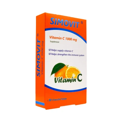 قرص جویدنی ویتامین سی سیمویت سیمرغ دارو عطار (پرتقالی) 30 عدد