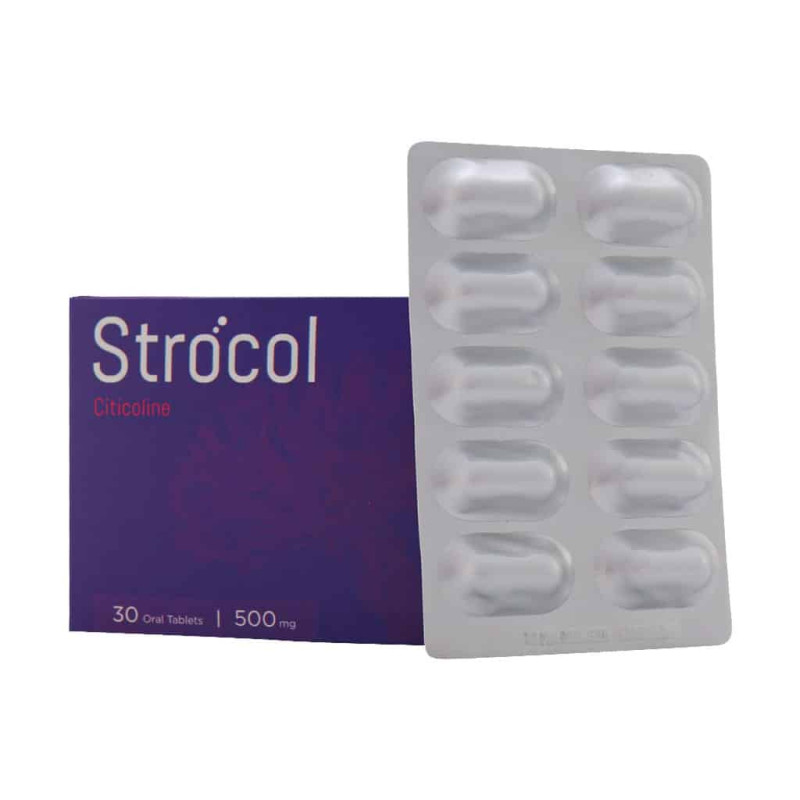 قرص استروکل سیتی کولین 500 میلی گرم تقویت کننده حافظه اشبال شیمی 30 عدد