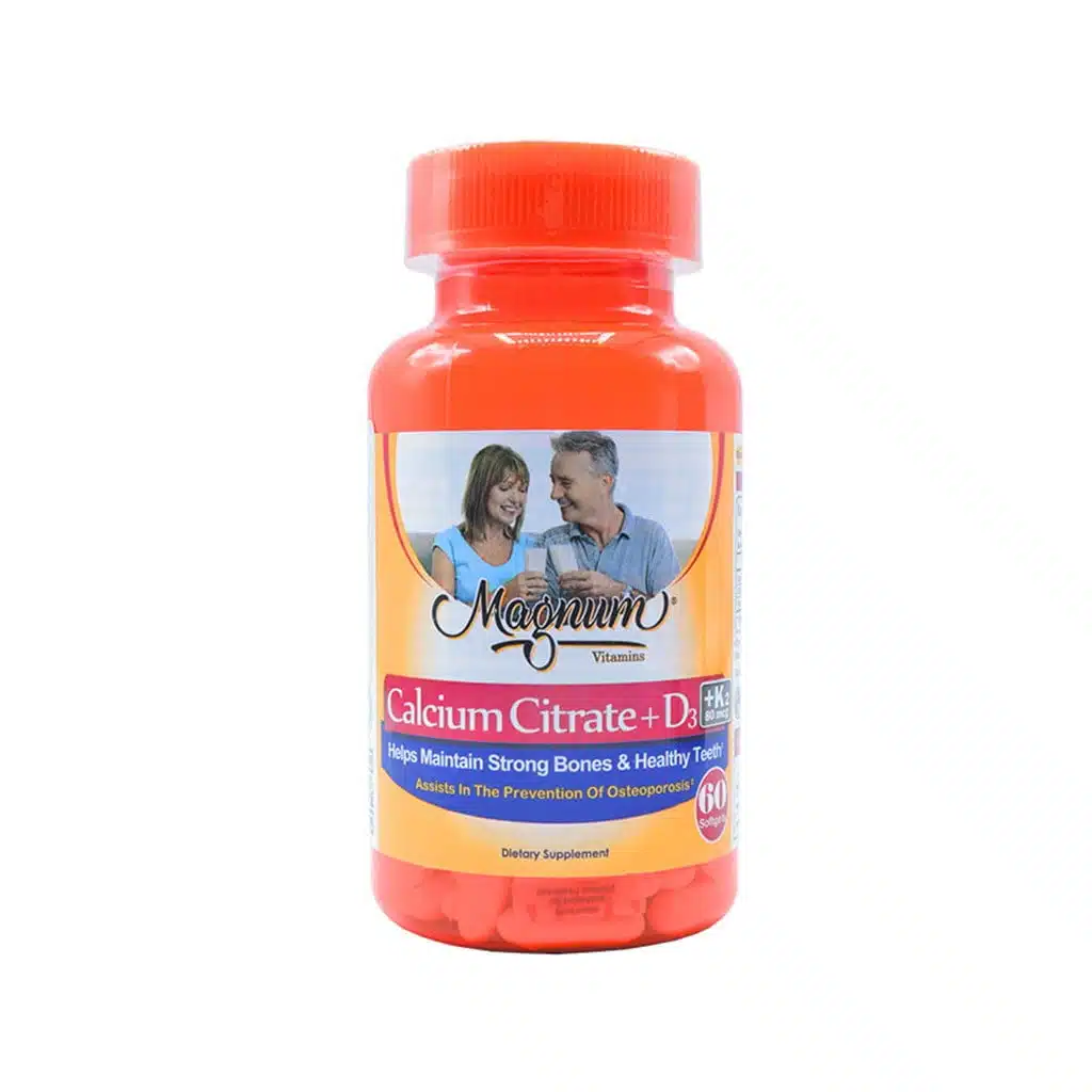 سافت ژل کلسیم سیترات D3 مگنوم ویتامینز 60 عددی