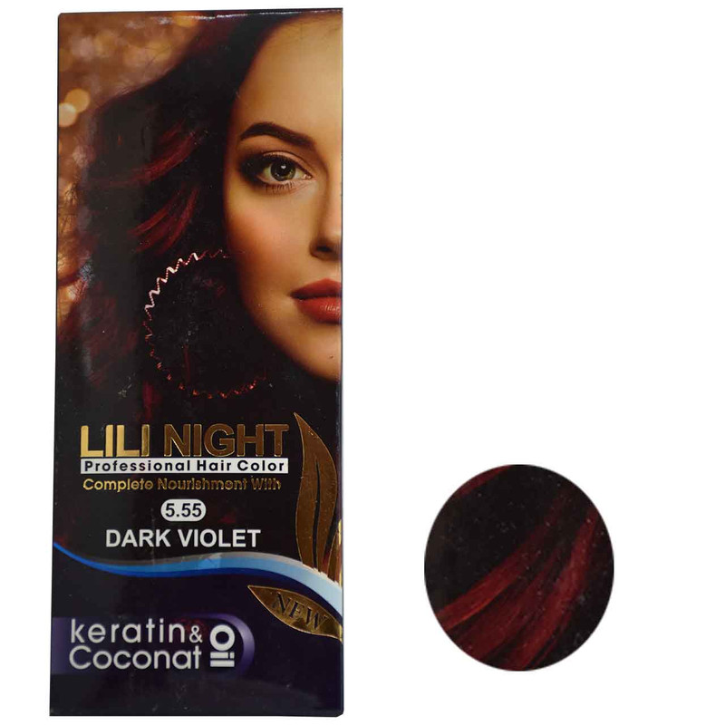 کیت رنگ موی شرابی تیره لی لی نایت شماره 5.55