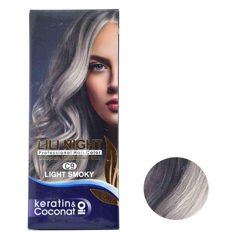 کیت رنگ موی دودی روشن لی لی نایت شماره C9