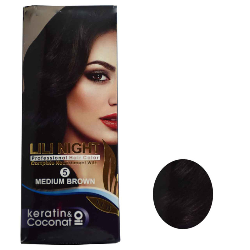کیت رنگ موی قهوه ای متوسط لی لی نایت شماره 5
