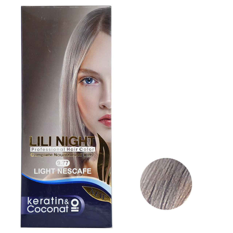 کیت رنگ موی نسکافه ای روشن لی لی نایت شماره 9.77