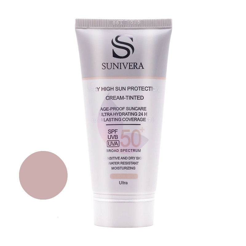 کرم ضد آفتاب بژ تیره پوست خشک SPF50 سانیورا ۵۰ میلی لیتری
