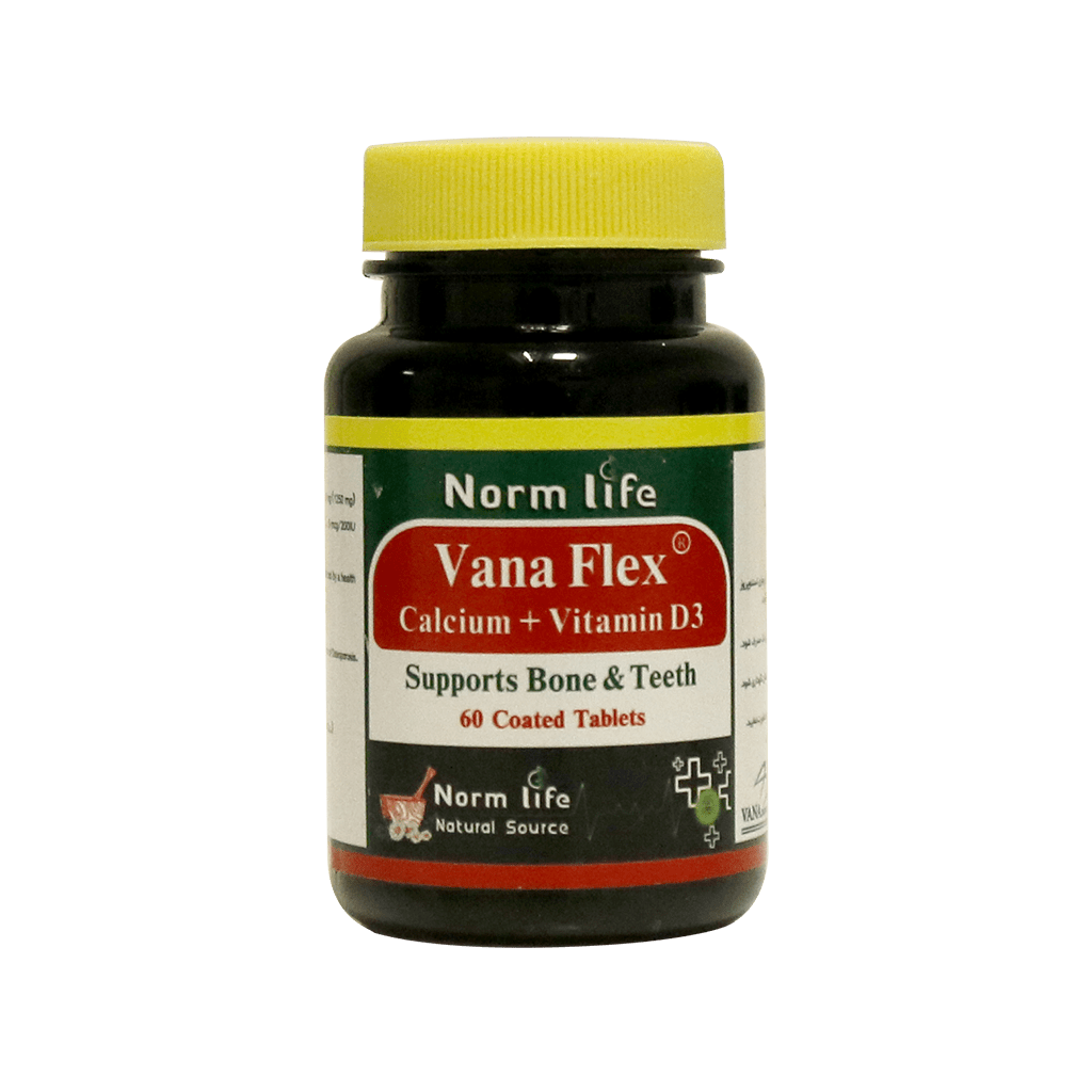 قرص کلسیم و ویتامین D3 وانا فلکس نورم لایف ۶۰ عددی