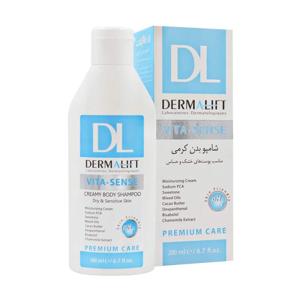 شامپو بدن کرمی فاقد سولفات ويتاسنس درماليفت 200 میلی لیتری