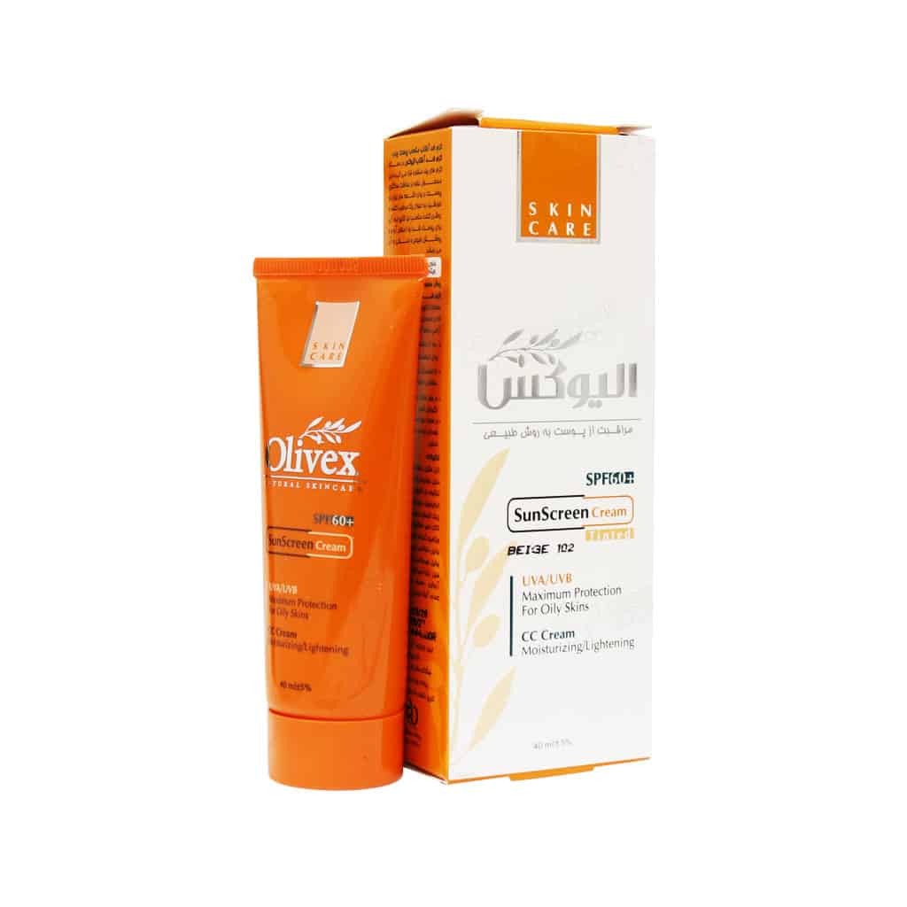 سی سی کرم ضد آفتاب بی رنگ پوست خشک SPF60 الیوکس 40 میلی لیتری