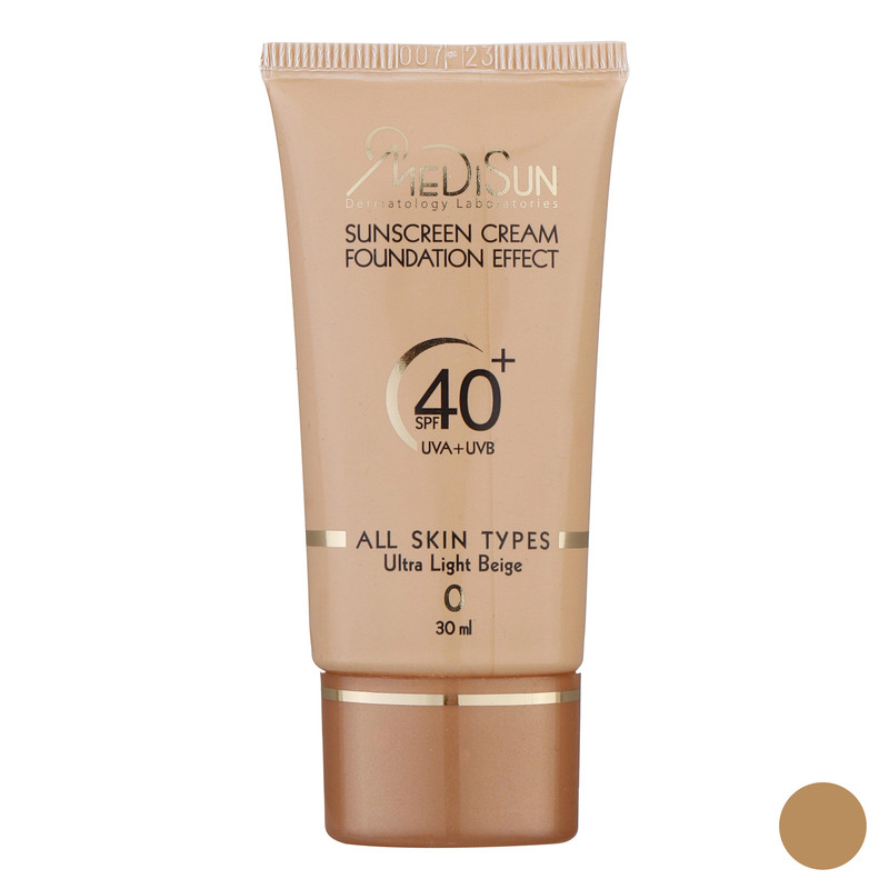 ضد آفتاب کرم پودری بژ خیلی روشن پوست خشک SPF40 مدیسان 30 میلی لیتری
