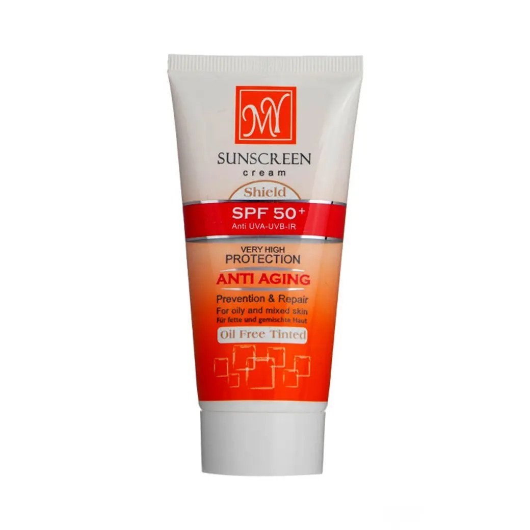 کرم ضد آفتاب بژ طبیعی پوست چرب فاقد چربی SPF50 مای 50 میلی لیتری