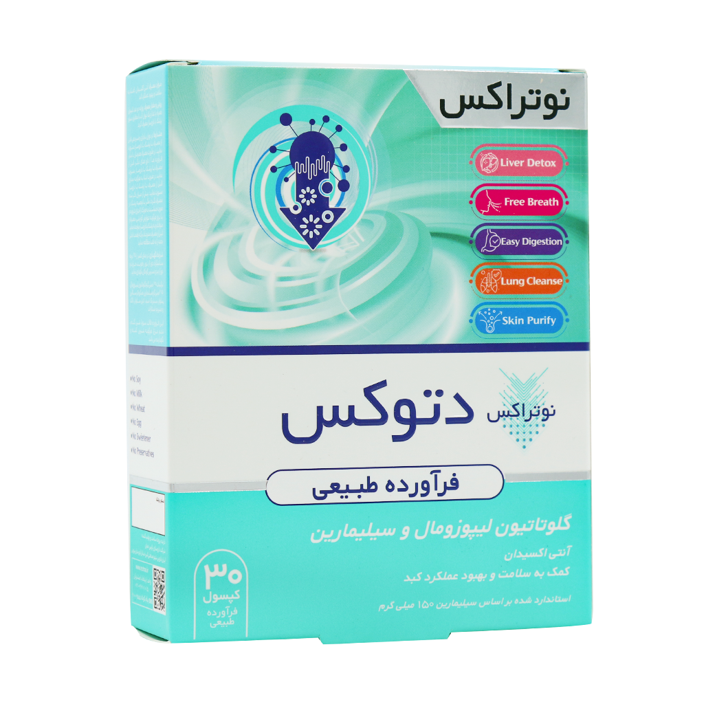 کپسول دتوکس (گلوتاتیون + سیلیمارین) نوتراکس 30 عددی