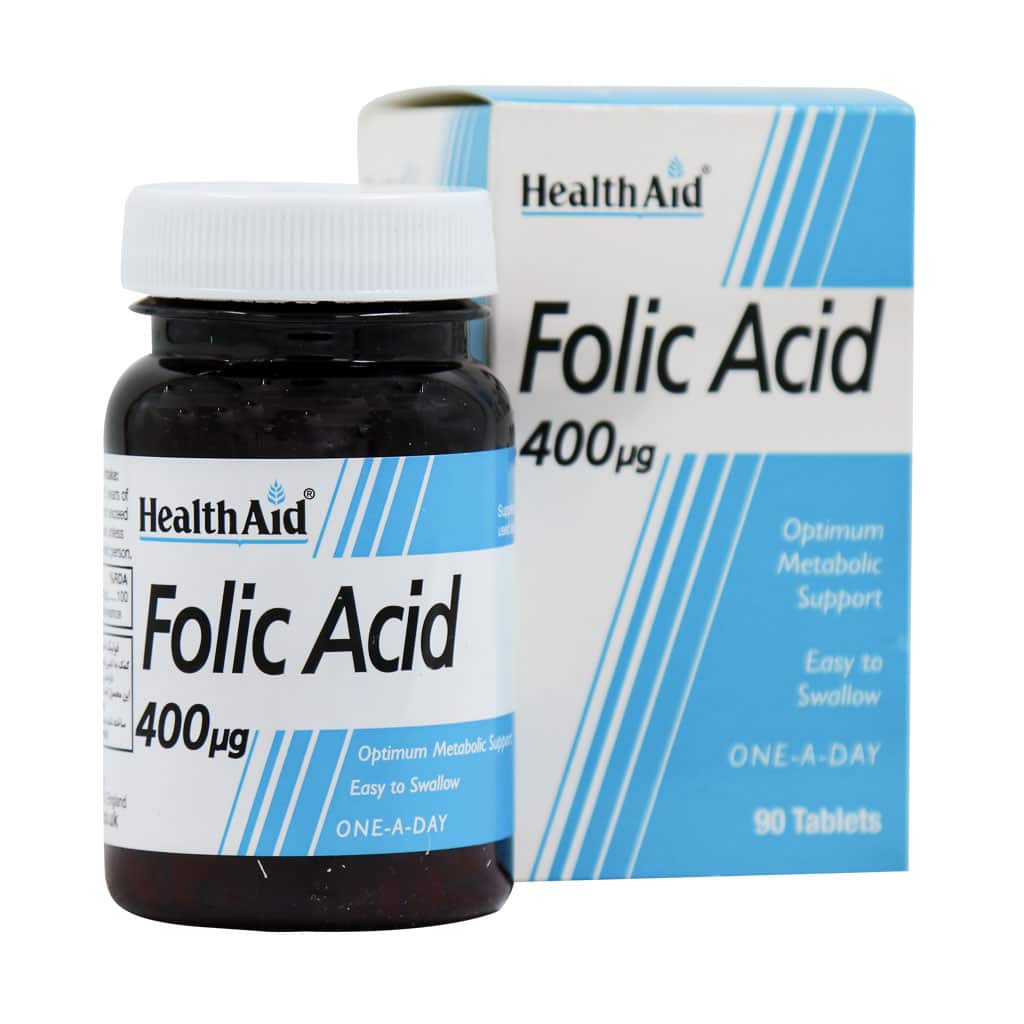 قرص فولیک اسید 400 میکروگرم هلث اید 90 عدد