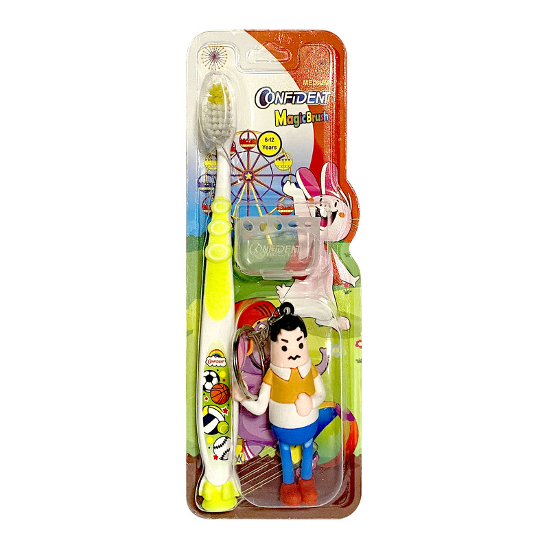 مسواک کودک برس متوسط مدل magic brush gift کانفیدنت
