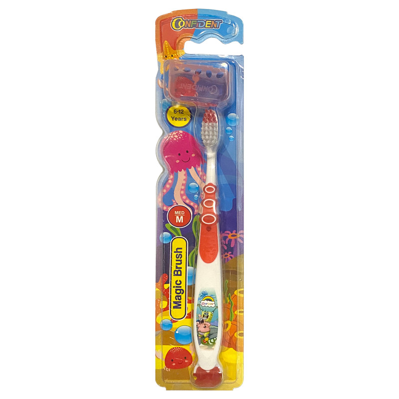 مسواک کودک برس متوسط مدل magic brush gift کانفیدنت