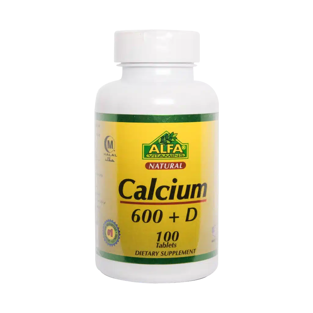 قرص کلسیم 600 میلی گرمی و ویتامین D آلفا ویتامینز 100 عددی