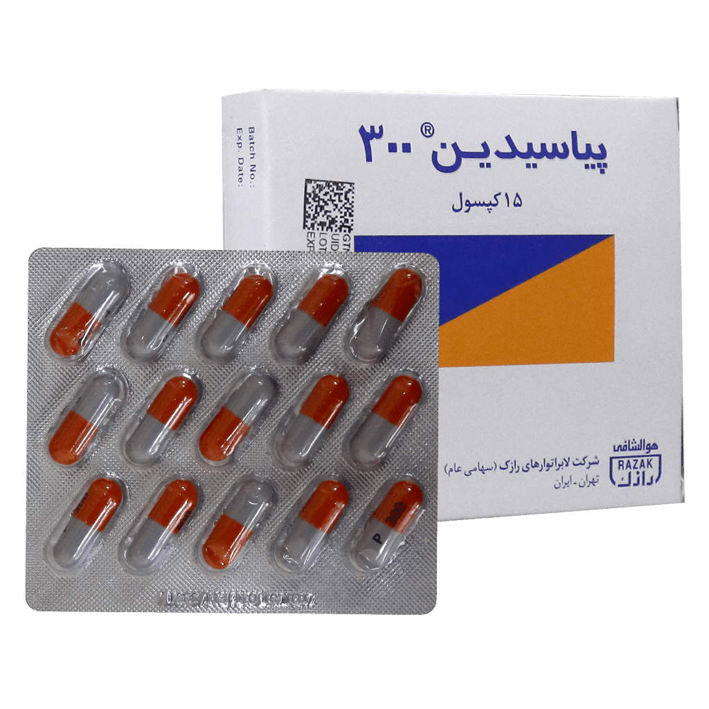 کپسول پیاسیدین 300 میلی گرمی رازک ۱۵ عددی