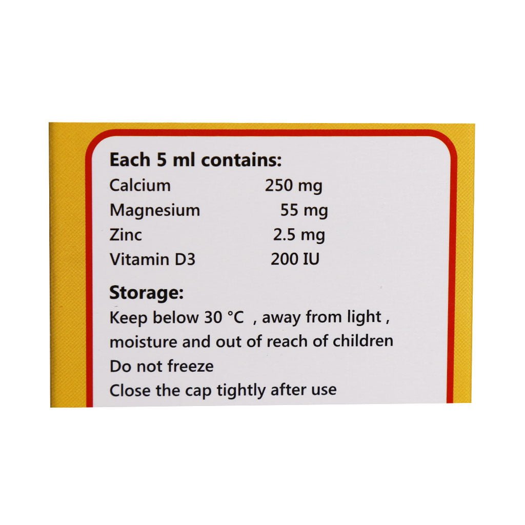 شربت کلسیم منیزیم زینک کالمرز سیمرغ دارو عطار 240 میلی لیتری