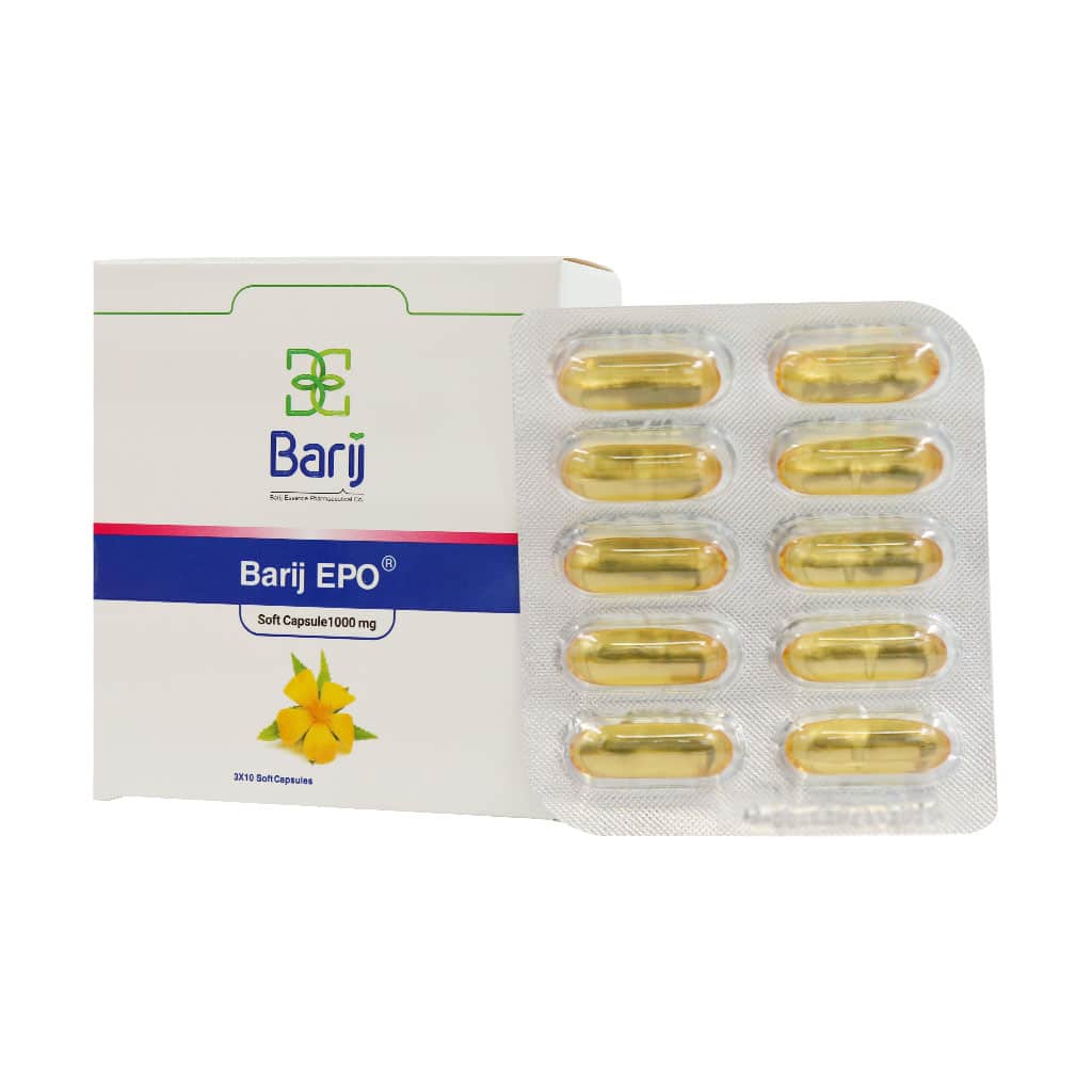 کپسول نرم روغن گل مغربی EPO باریج 30 عددی