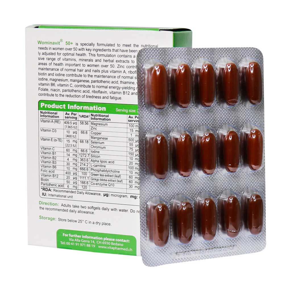 کپسول نرم ومیناویت بانوان +50 ویواتیون 30 عددی