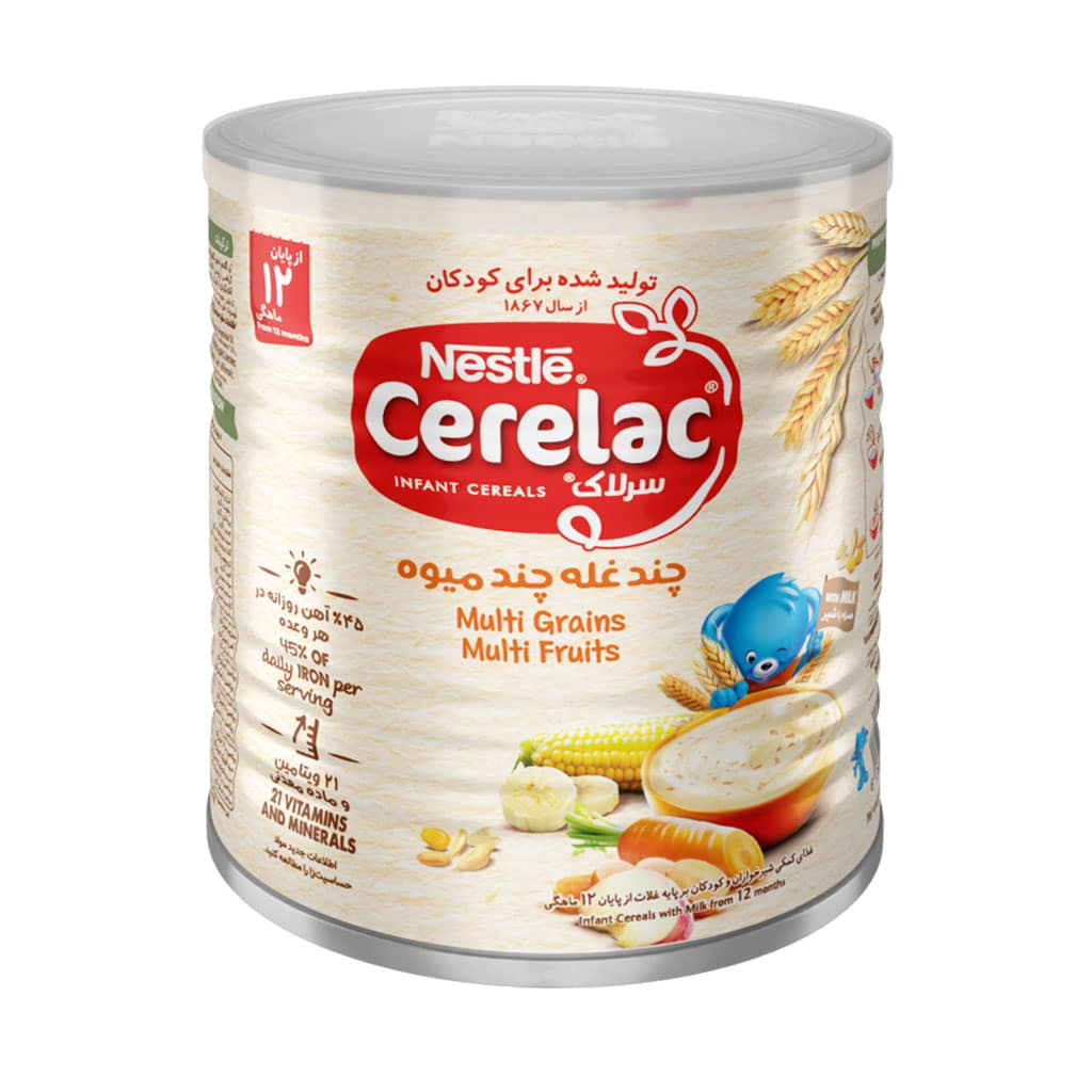 سرلاک چند غله چند میوه نستله 400 گرمی