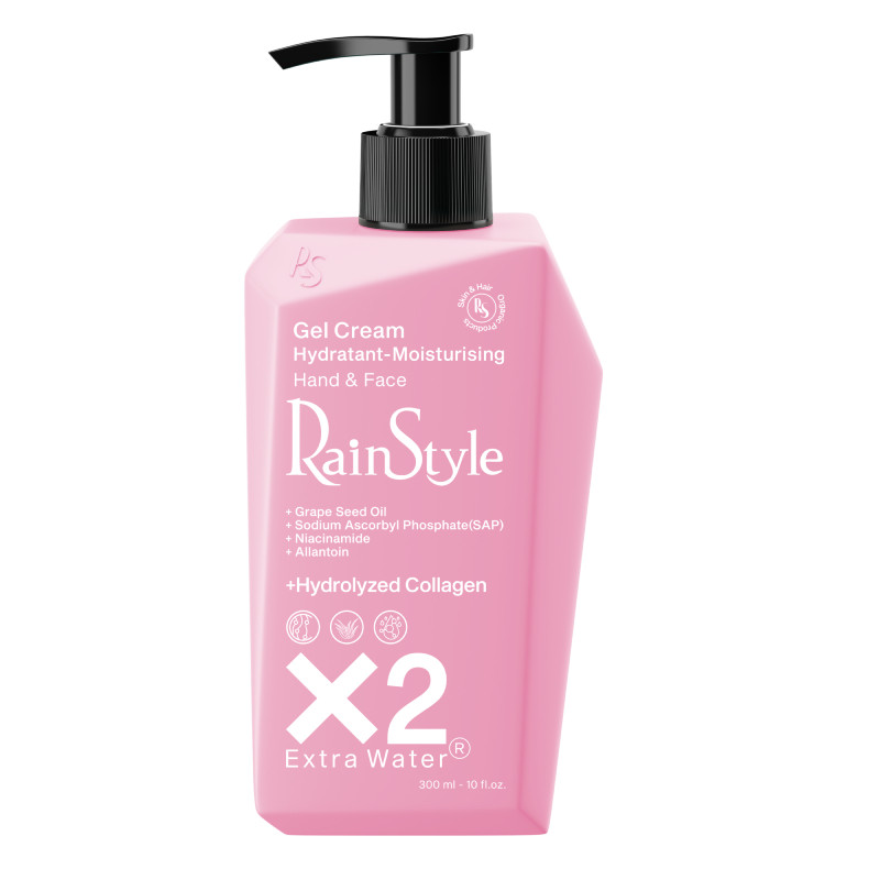 ژل کرم آبرسان رین استایل حاوی کلاژن مناسب انواع پوست 300 میلی‌لیتر