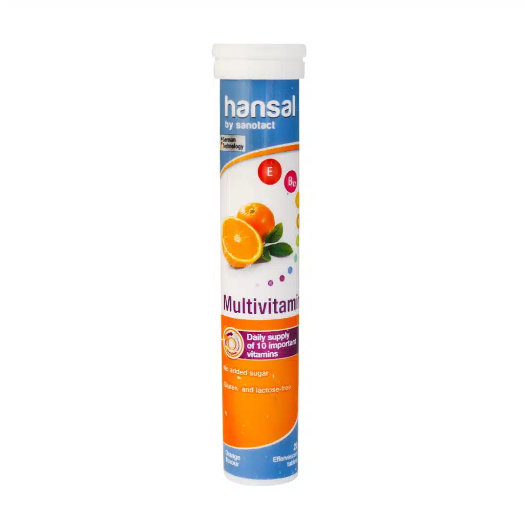 قرص جوشان مولتی ویتامین هانسال 20 عددی