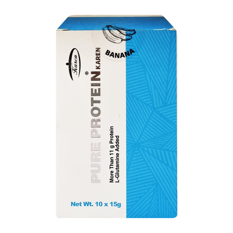 پودر پیور پروتئین و گلوتامین موزی کارن 10 عددی