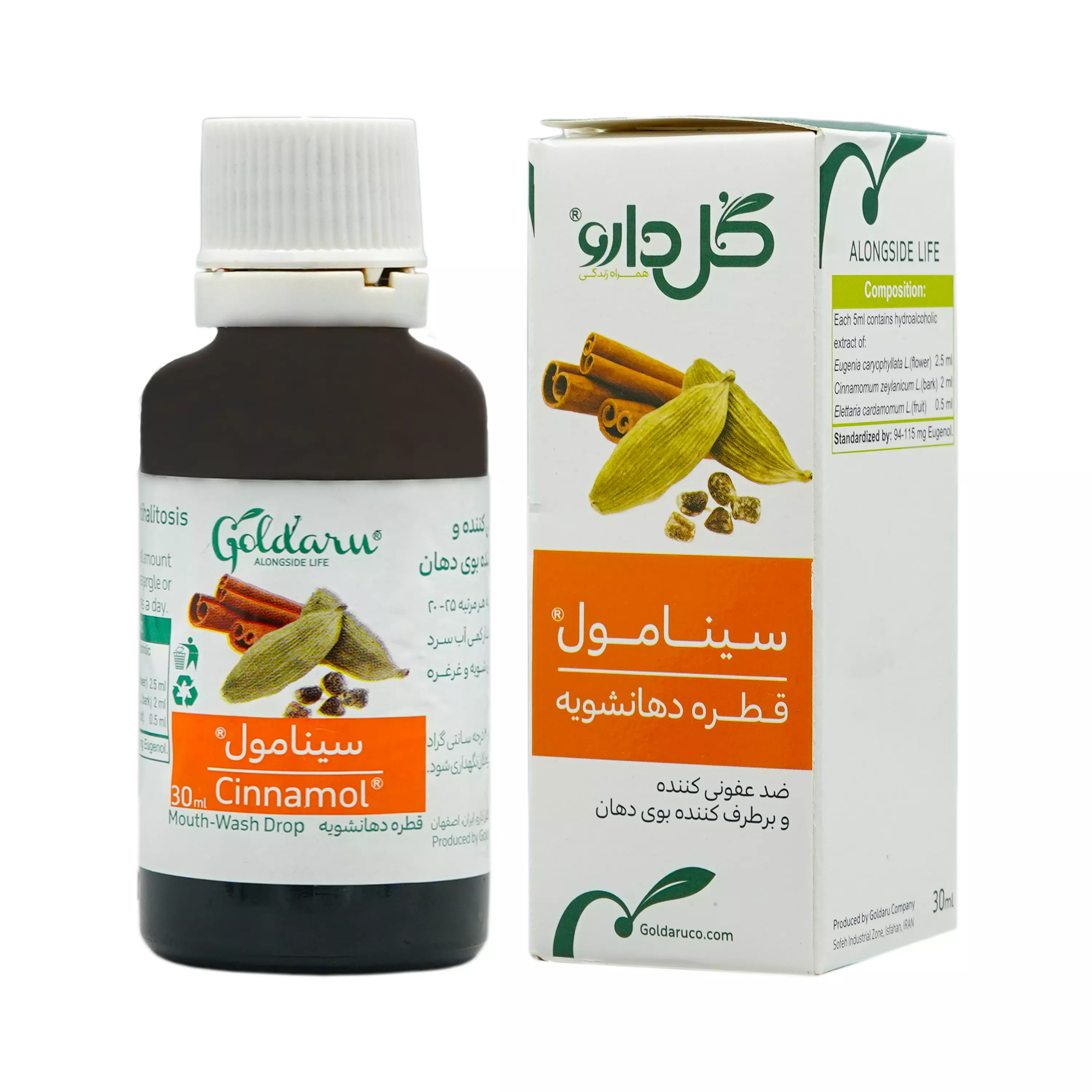 قطره دهانشویه سینامول گل دارو 30 میلی لیتری