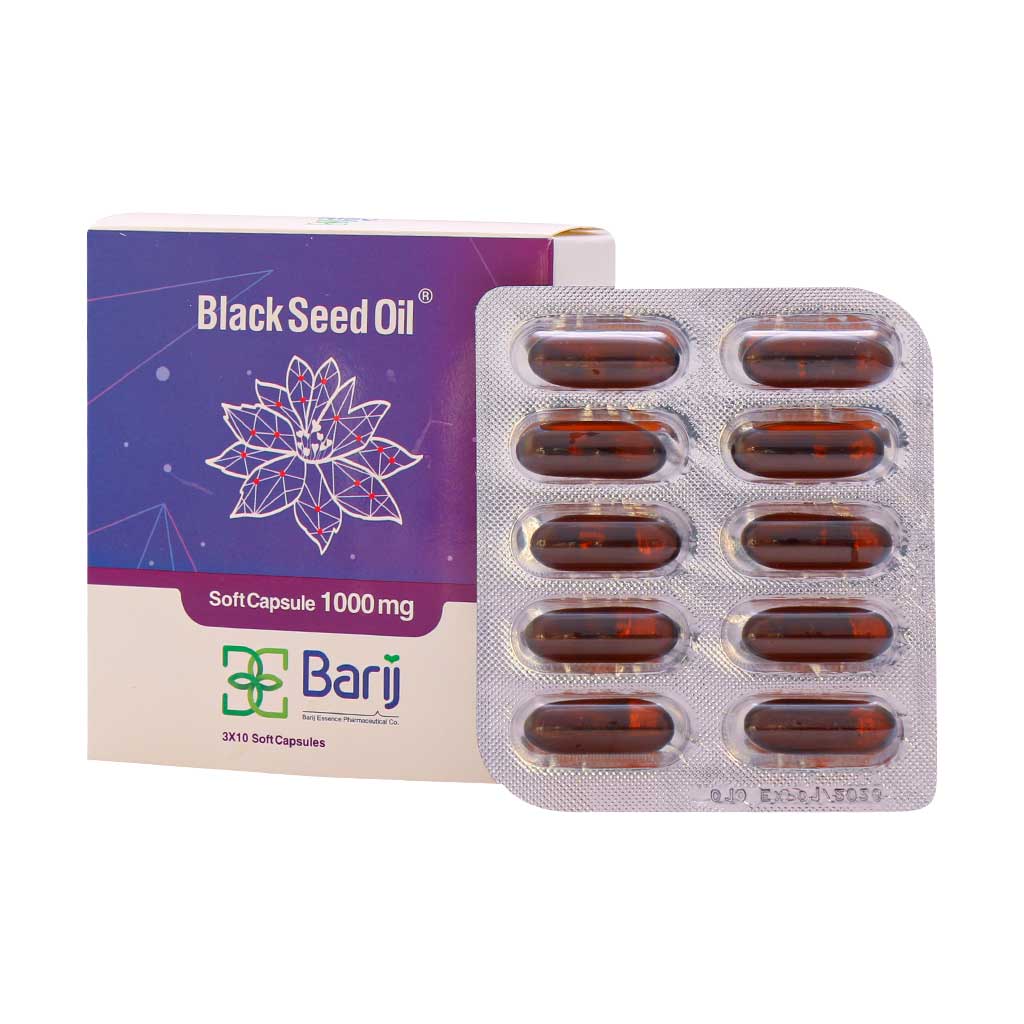 کپسول نرم روغن سیاه دانه 1000 میلی گرمی باریج 30 عددی