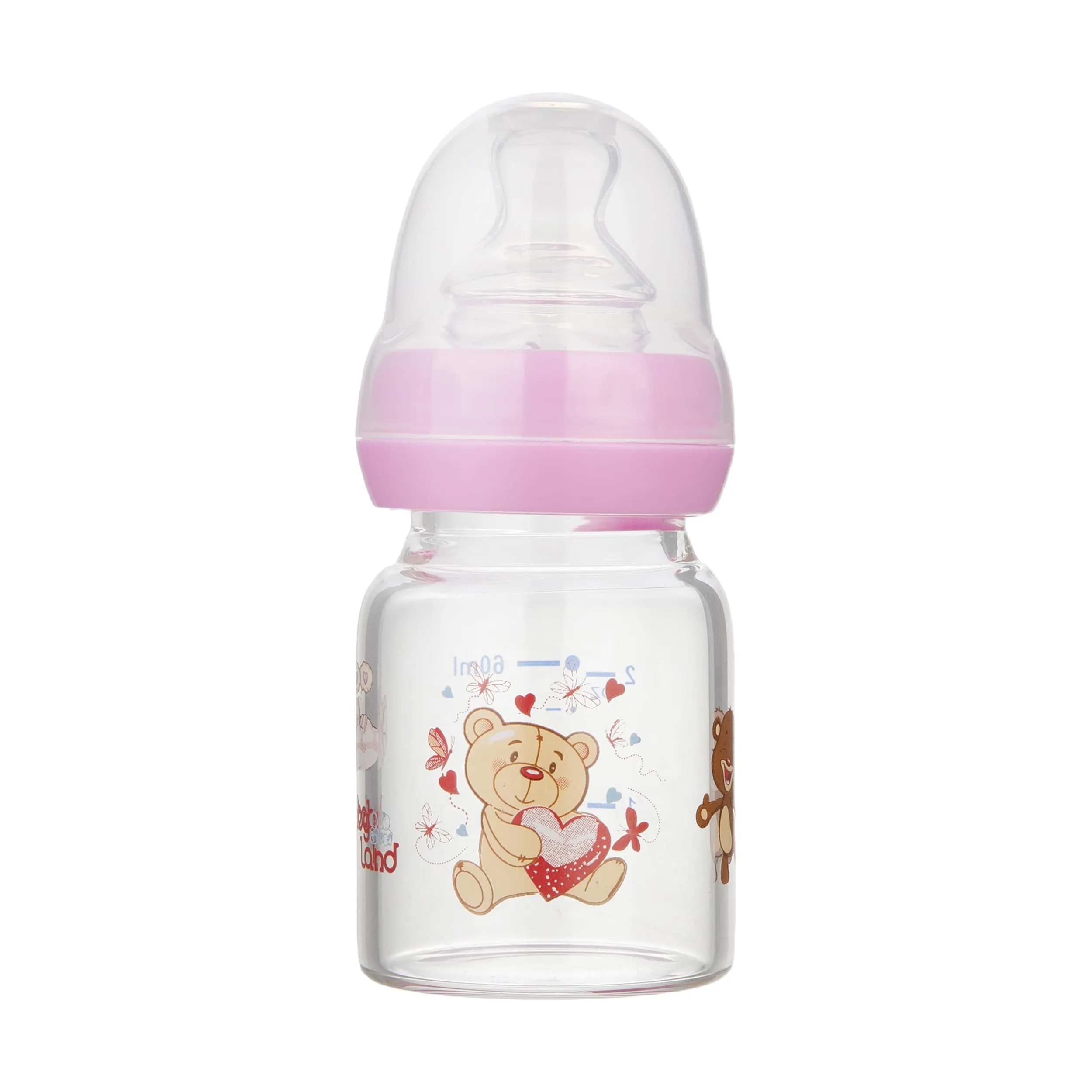 شیشه شیر پیرکس ارتودونسی بیبی لند 60 میلی لیتری کد 438