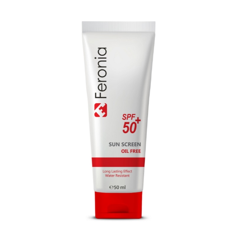 کرم ضد آفتاب بی رنگ فاقد چربی SPF50  فرونیا 50 میلی لیتری