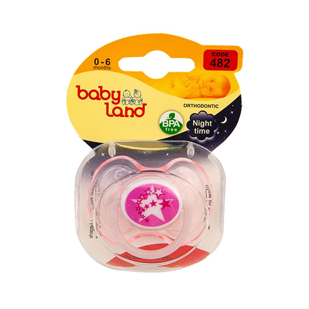 پستانک ارتودنسی شب تاب بی بی لند سایز 1 کد 482