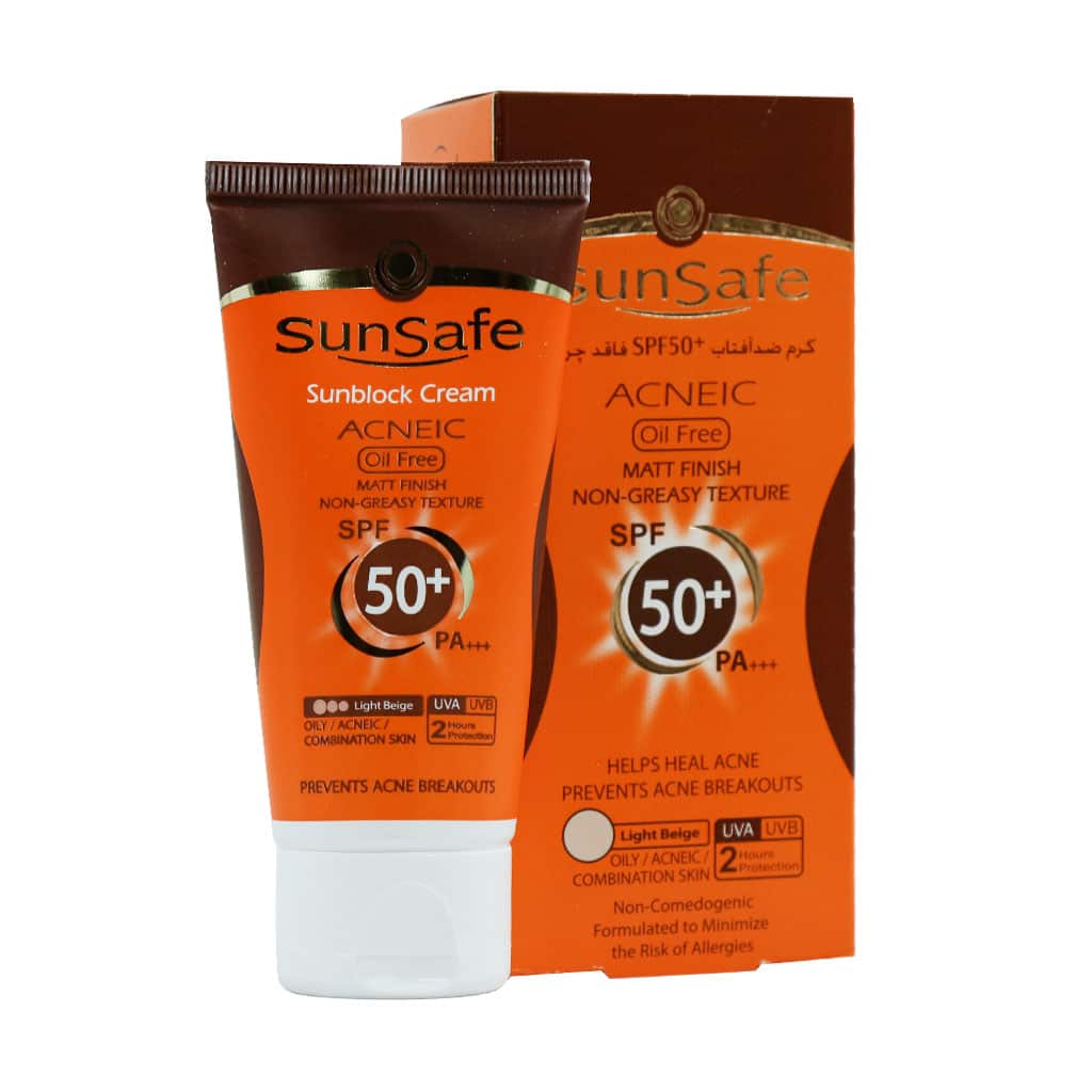 کرم ضد آفتاب پوست چرب SPF50 سان سیف ۵۰ میلی لیتری