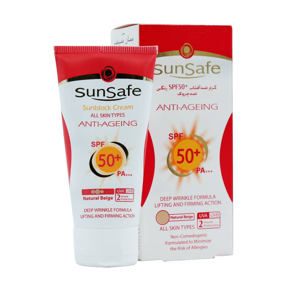 کرم ضد آفتاب و ضد چروک SPF50 سان سیف ۵۰ میلی لیتری