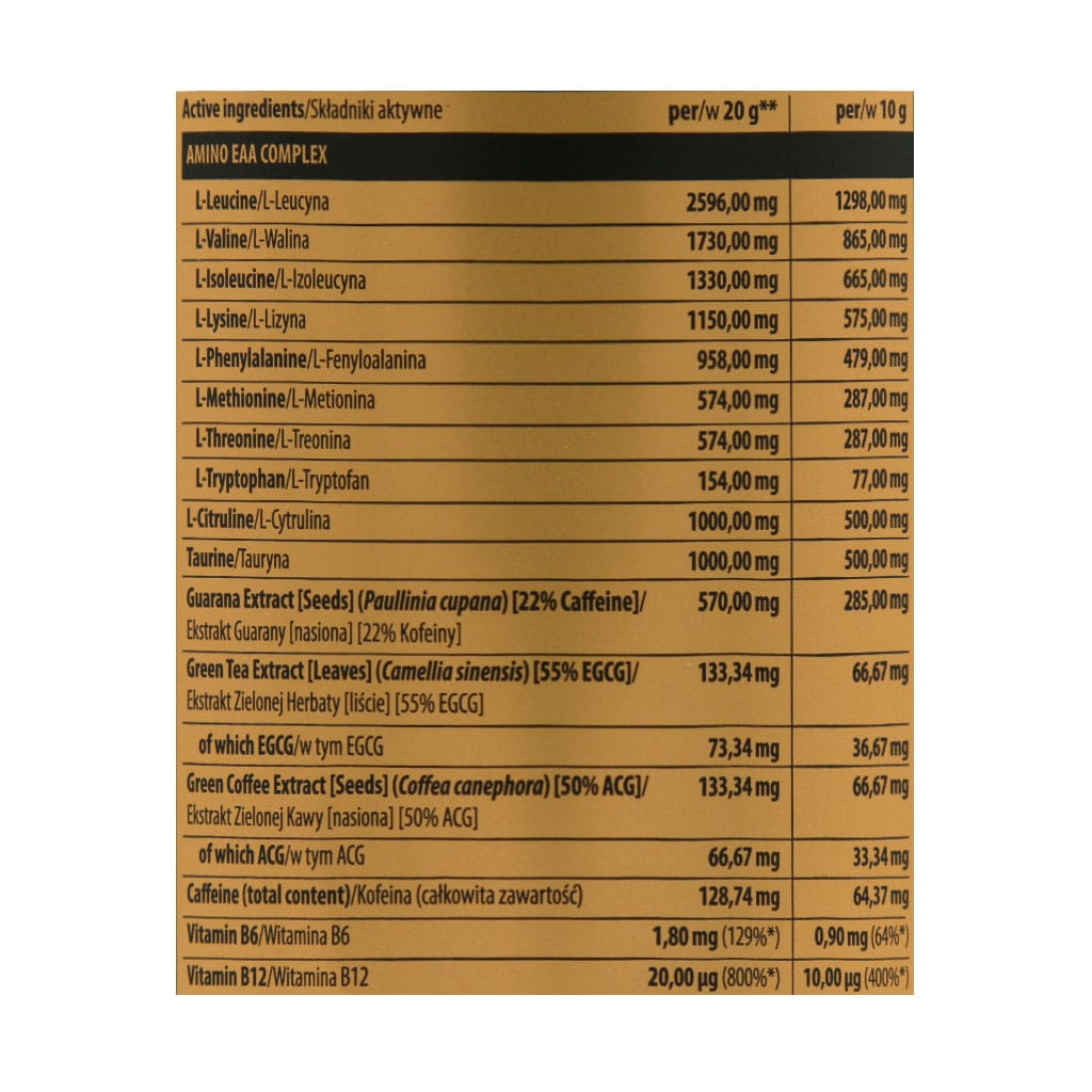 پودر آمینو EAA گلد کر لاین ترک نوتریشن ۳۰۰ گرمی