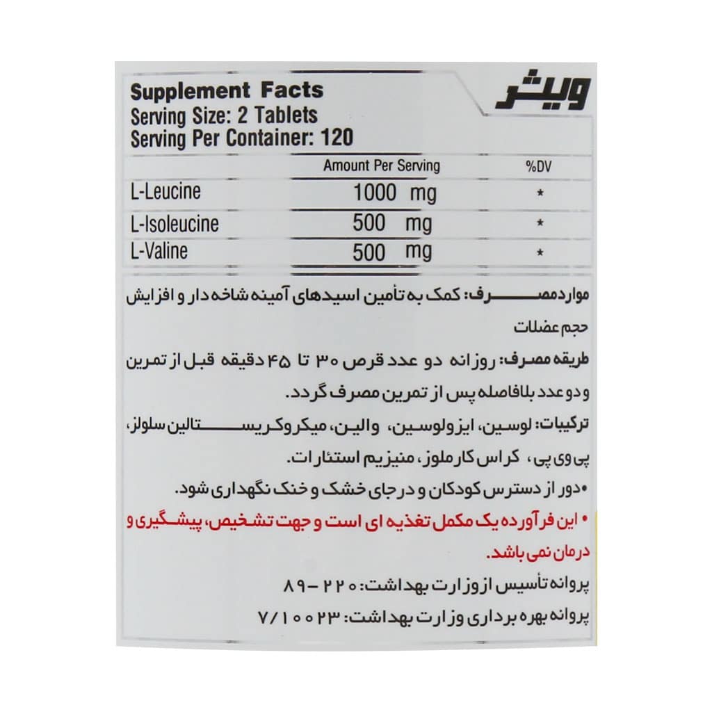 قرص بی سی ای ای ویثر نوتریشن 240 عددی