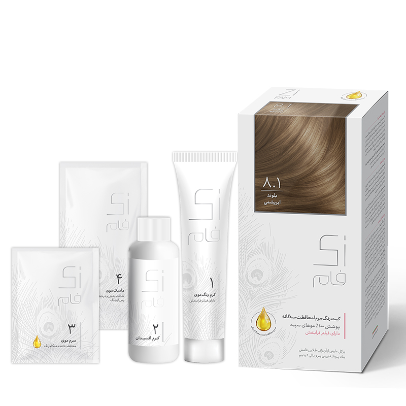 کیت رنگ موی بلوند ابریشمی زی فام شماره 8.1